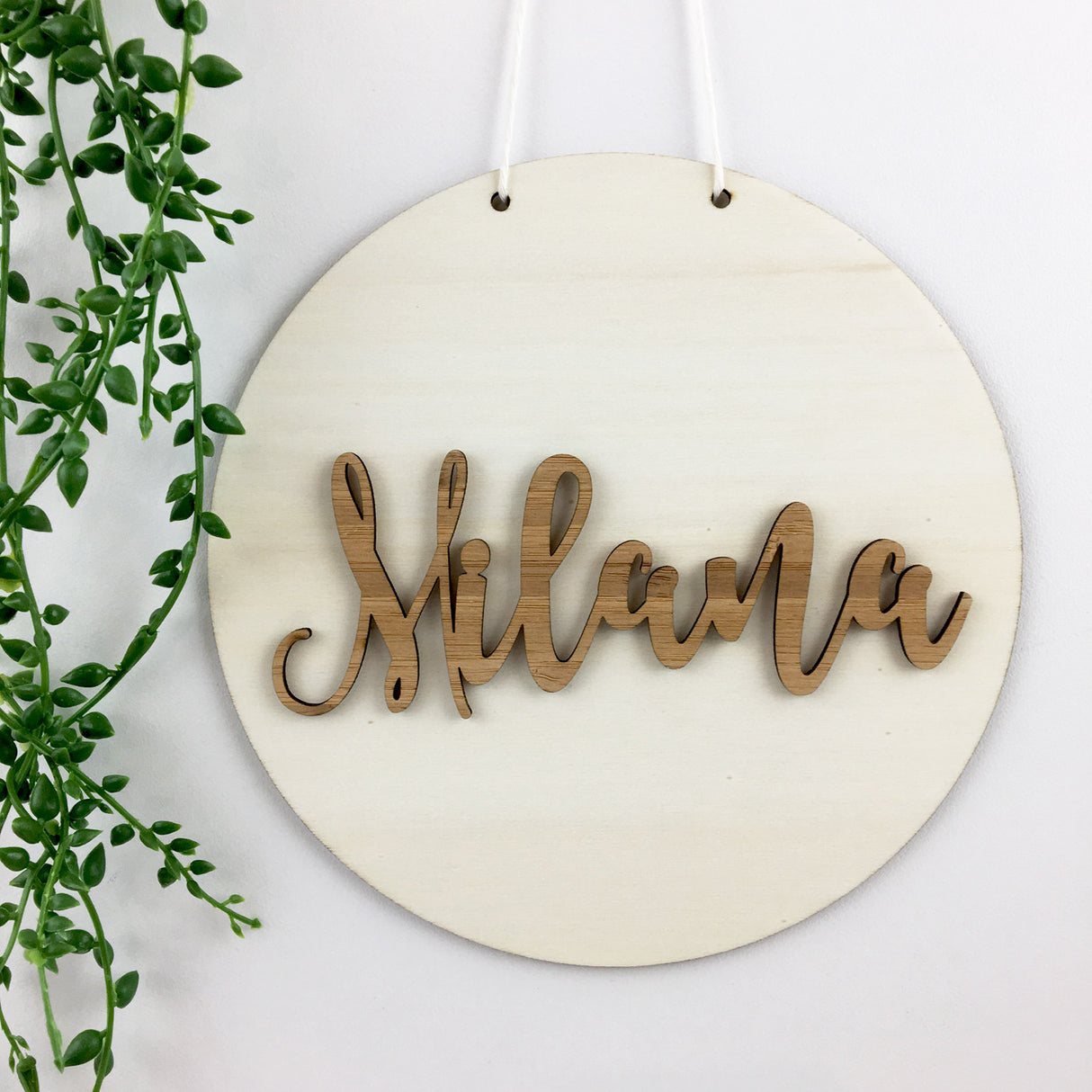 Bamboo Script Name Wall Hanging