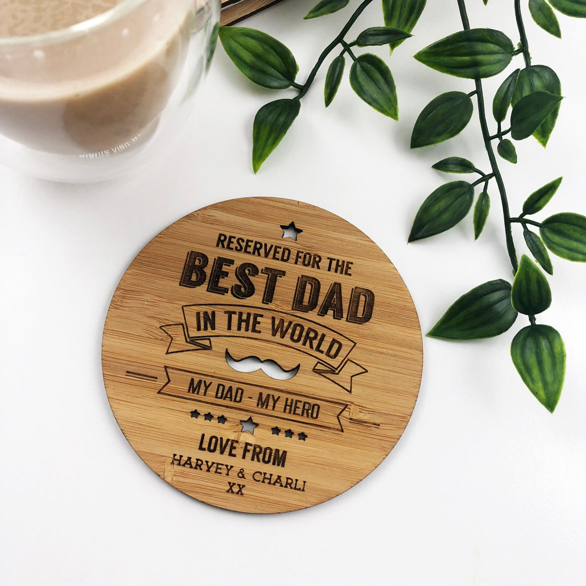 Best Dad In The World Drink Coaster