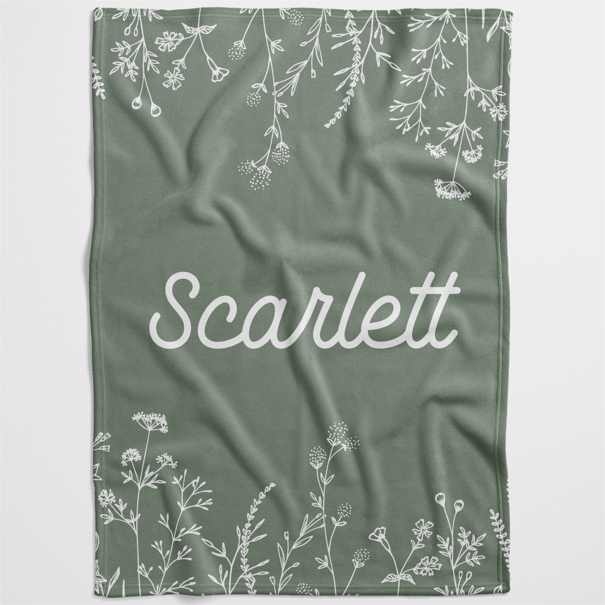 Botanical Foliage Personalised Blanket