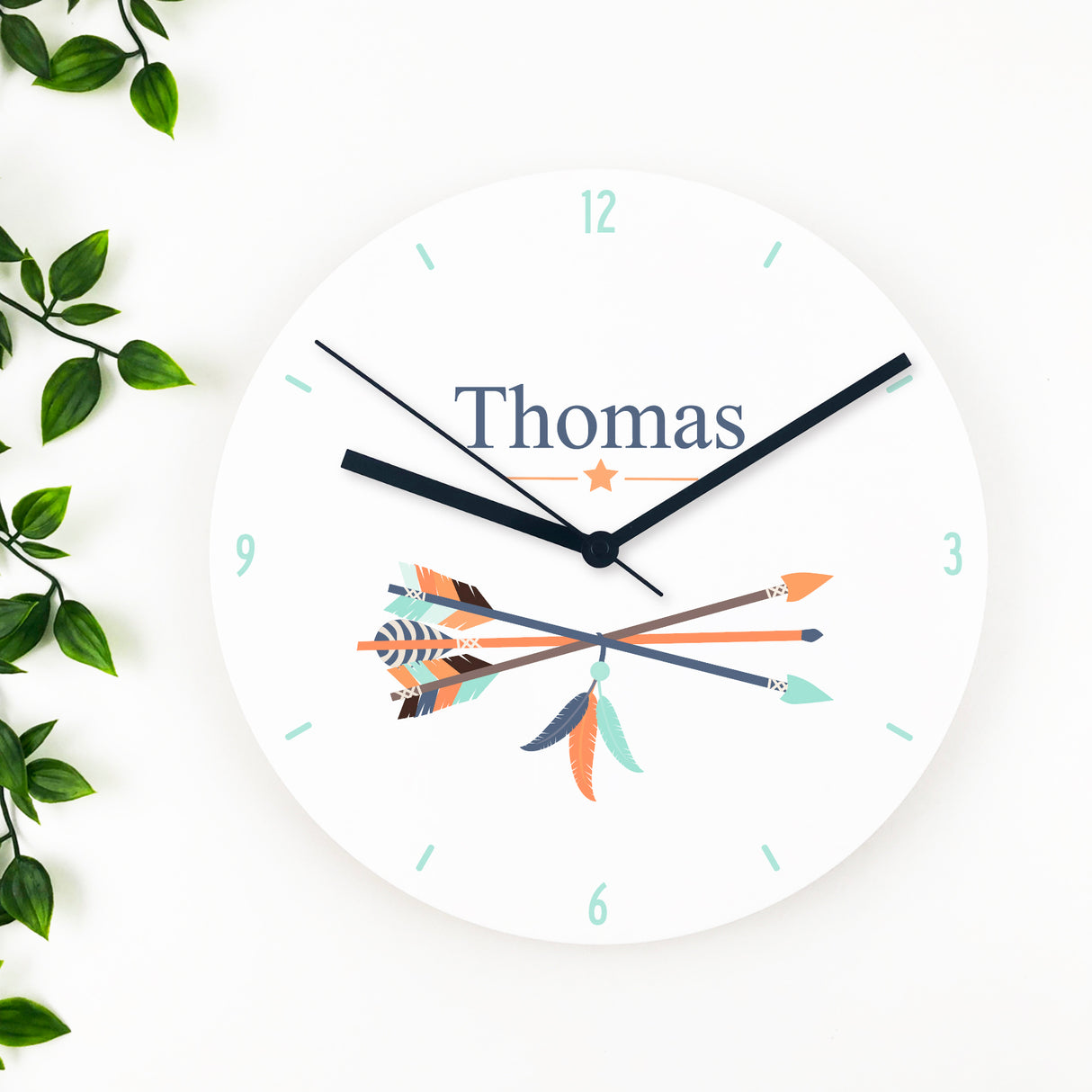 Arrows Boys Name Clock (acrylic or wood)