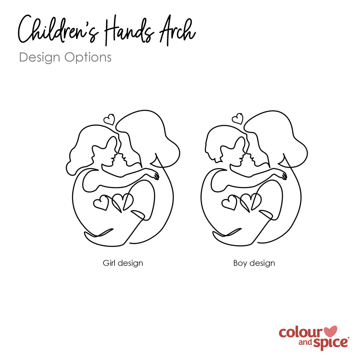 Personalised Children's Hands Bamboo Arch & Stand