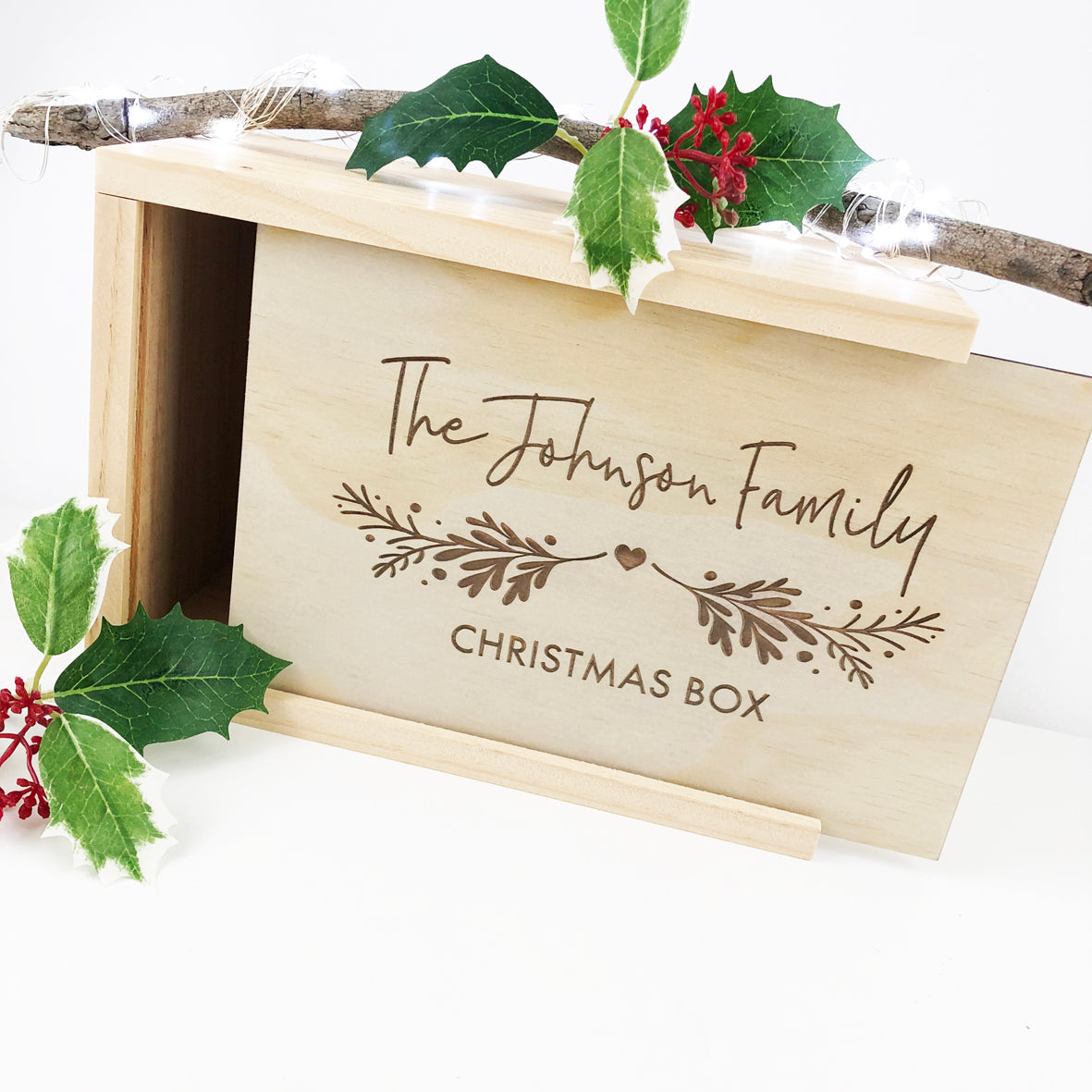 Personalised Flourish Christmas Box
