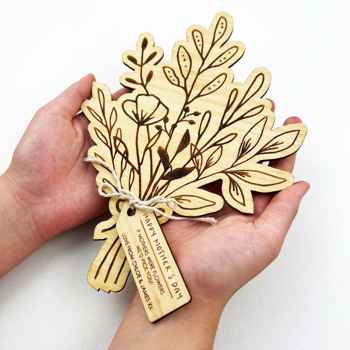 Personalised Botanical Flower Bouquet & Tag