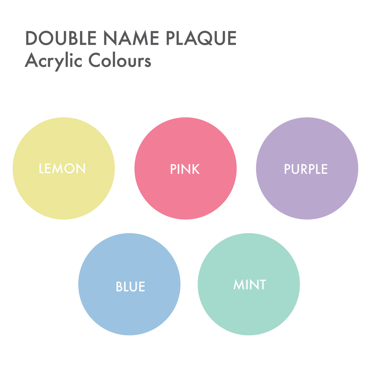 Double Layer Acrylic Name Plaque (2 sizes)