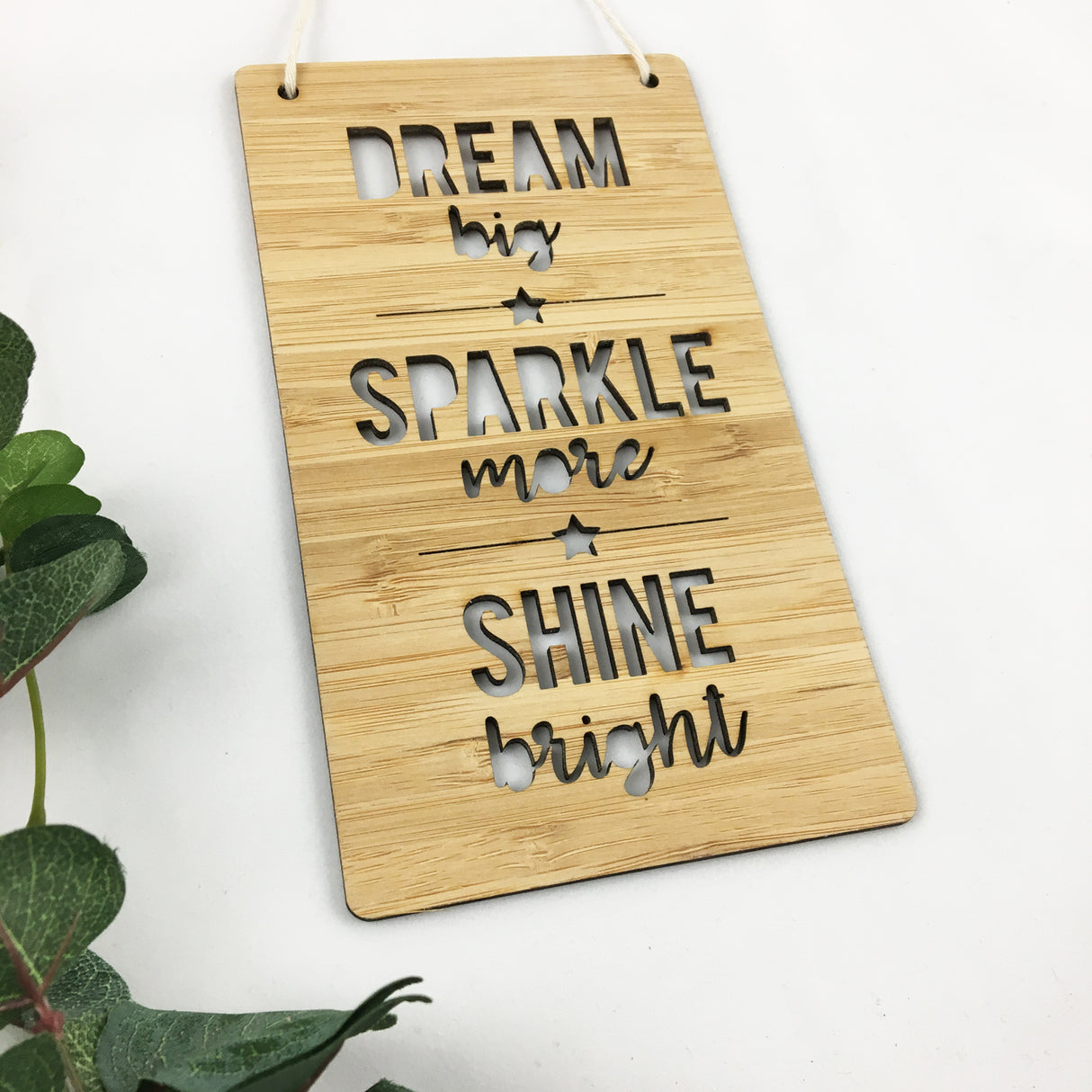 Dream Big Sparkle More Shine Bright Wall Hanging