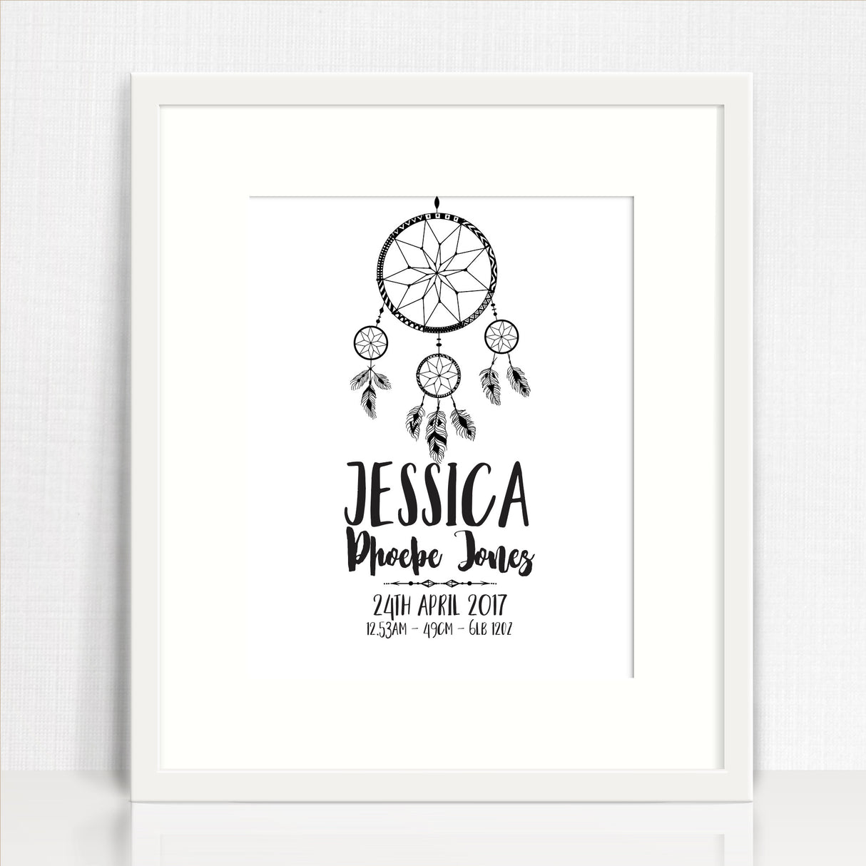 Dreamcatcher Birth Print