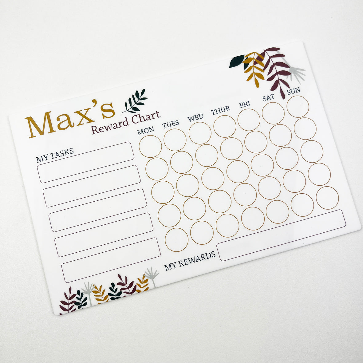 Earthy Nature Reward Chart