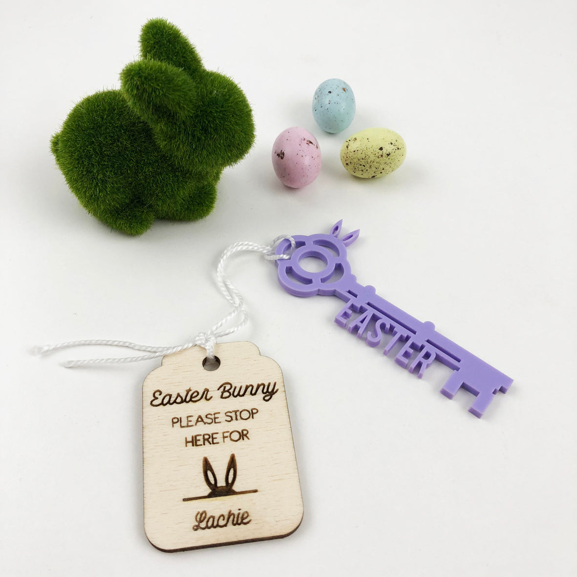 Easter Bunny's Keyring & Key (5 colours)
