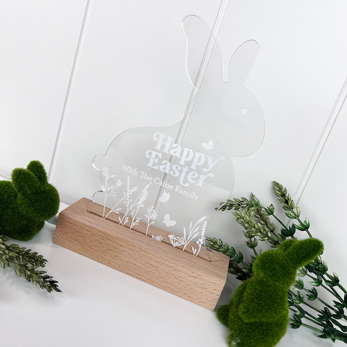 Easter Bunny Shaped Personalised Night Light