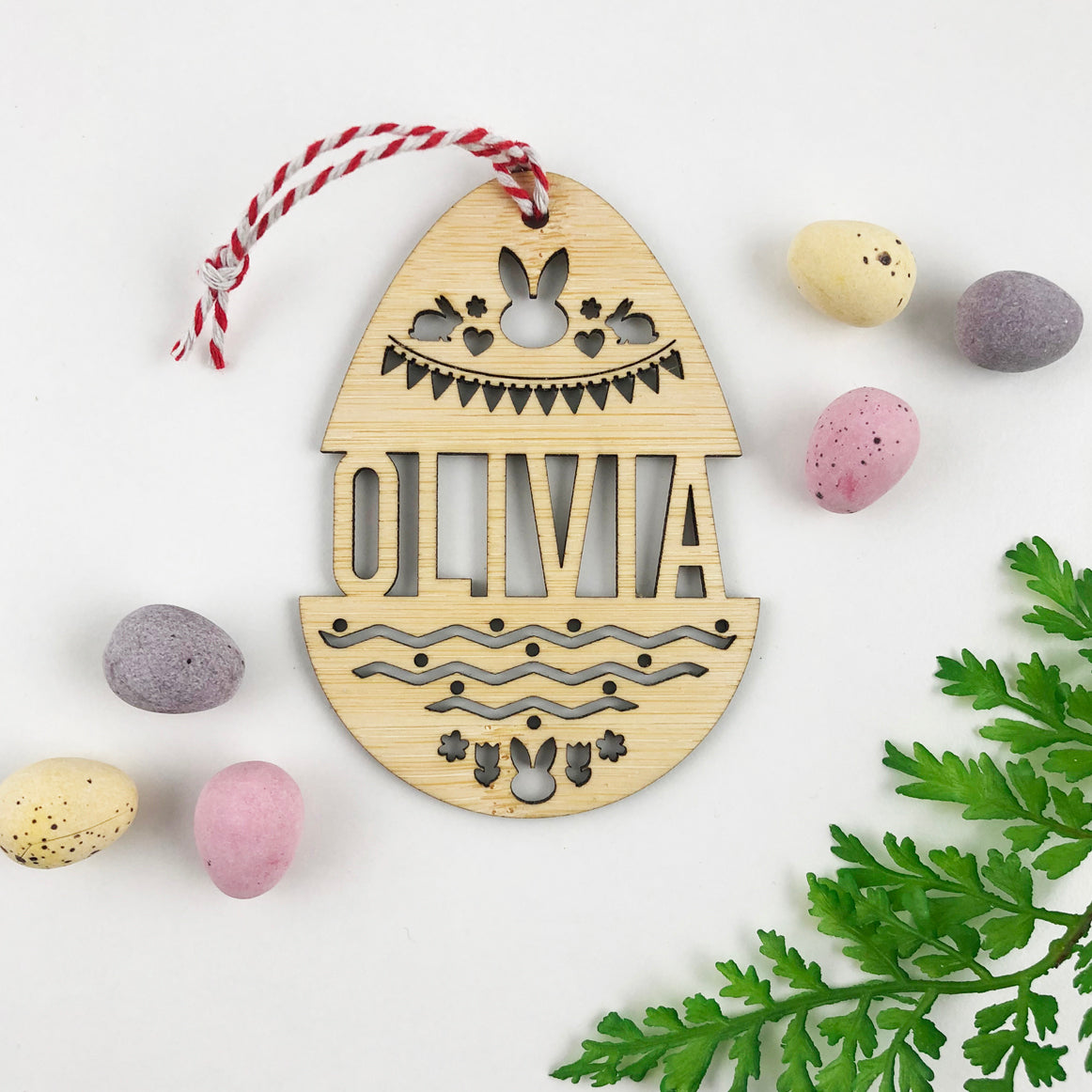 Easter Bamboo Detailed Name Tags