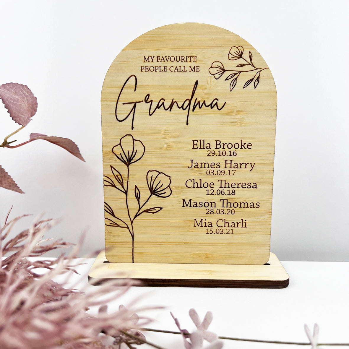 Favourite People Flowers Bamboo Arch & Stand