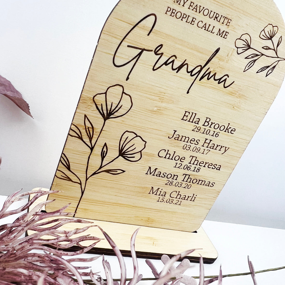 Favourite People Flowers Bamboo Arch & Stand