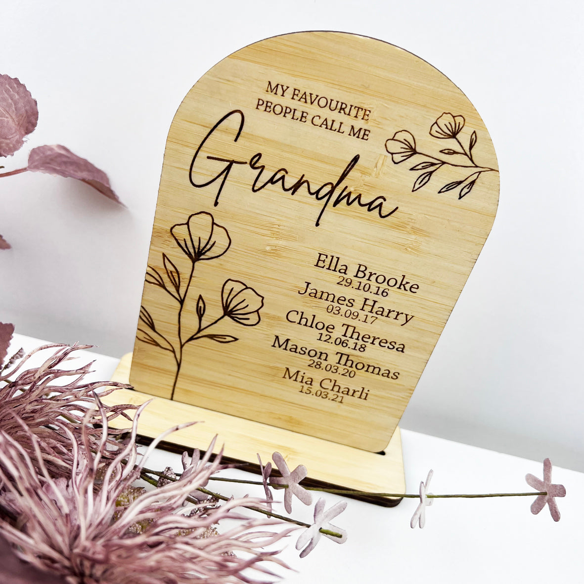 Favourite People Flowers Bamboo Arch & Stand