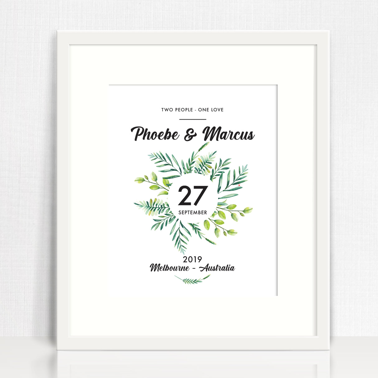 Ferns Wreath Love Print