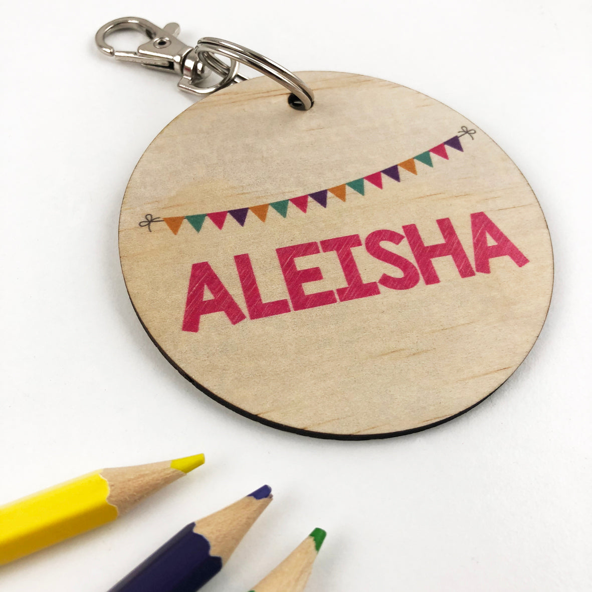 Bunting Personalised Bag Tag - Girls