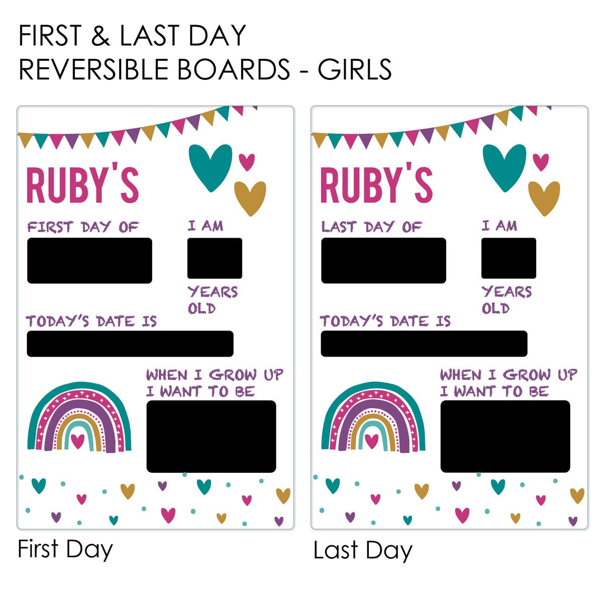 First Day Of Milestone Board - Rainbow Girls