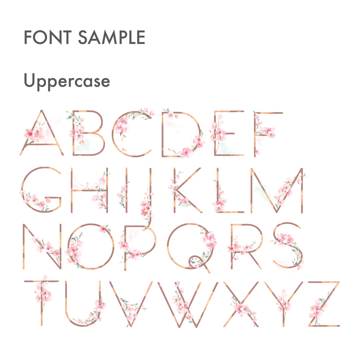 Slimline Initial Floral Wooden Hanger Birth Print