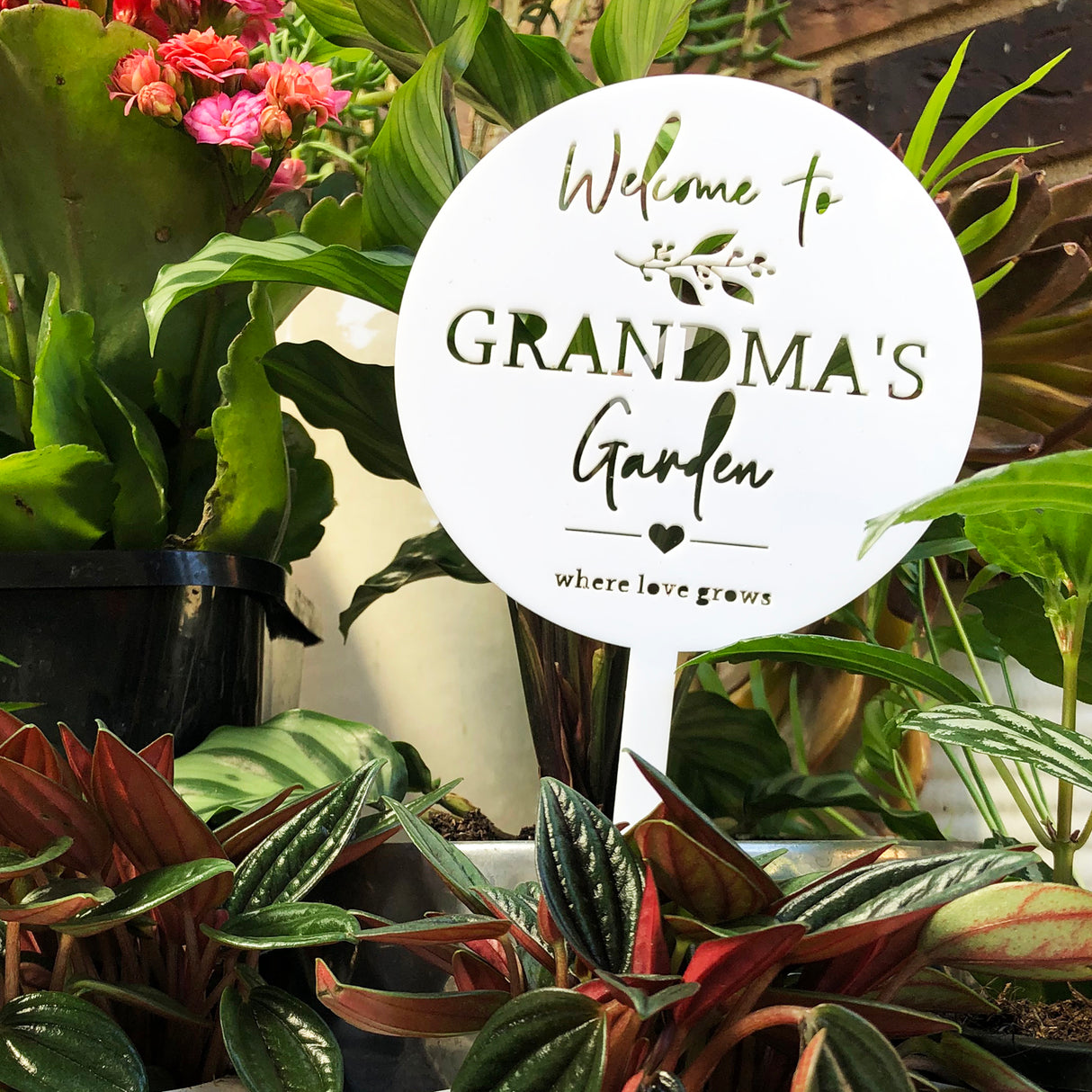 Personalised Lasercut Garden Planter Stem