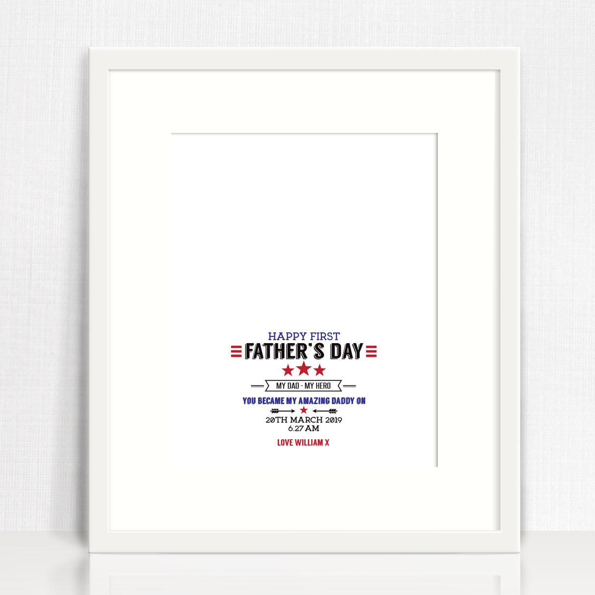 Happy First Father's Day Print (downloadable file option available)