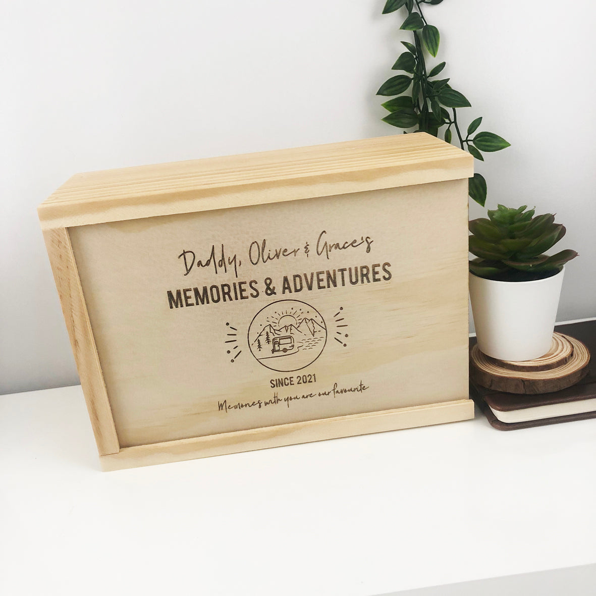 Personalised Memories & Adventures Keepsake Box