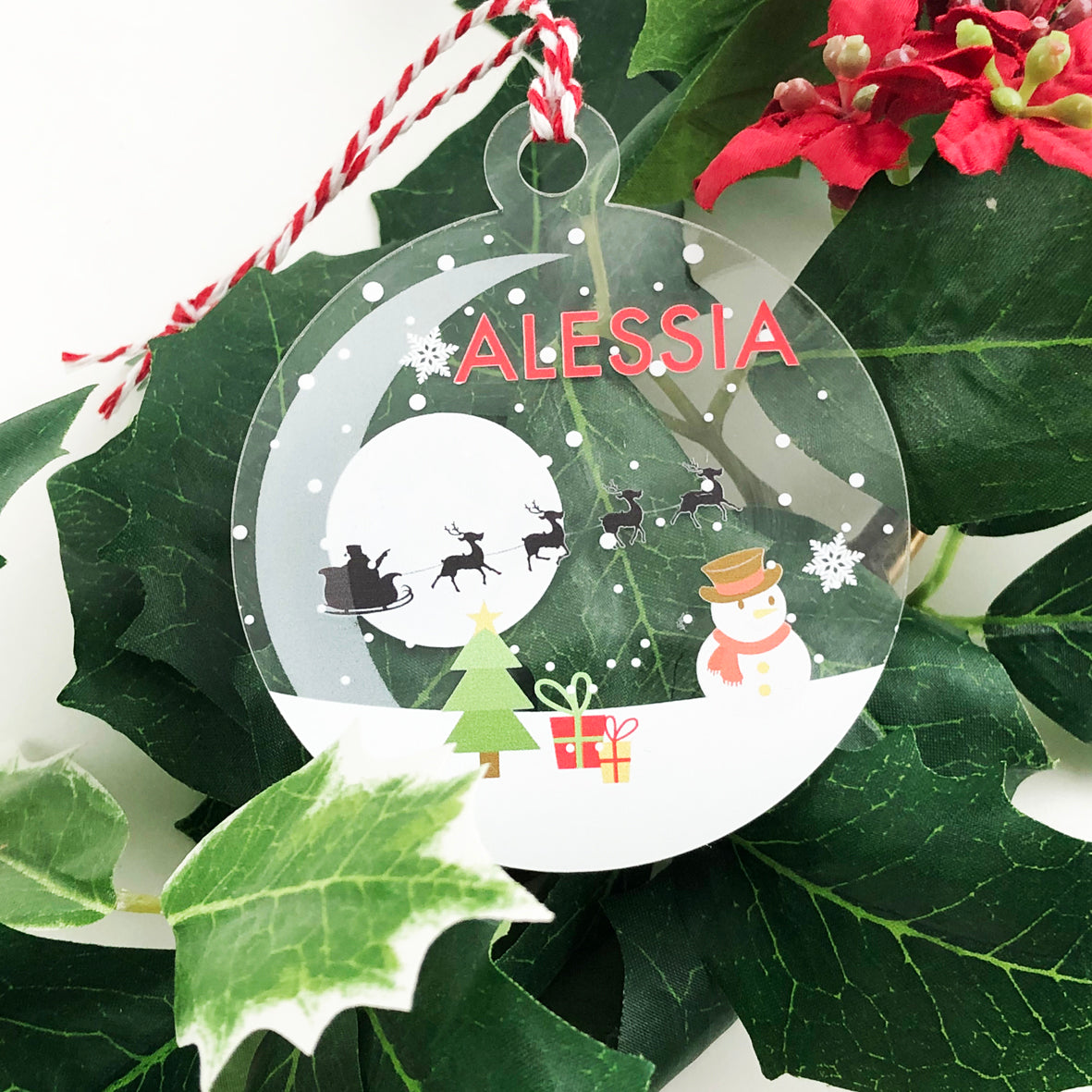 Bright Christmas Name Ornaments