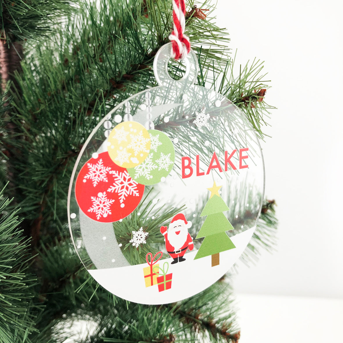 Bright Christmas Name Ornaments