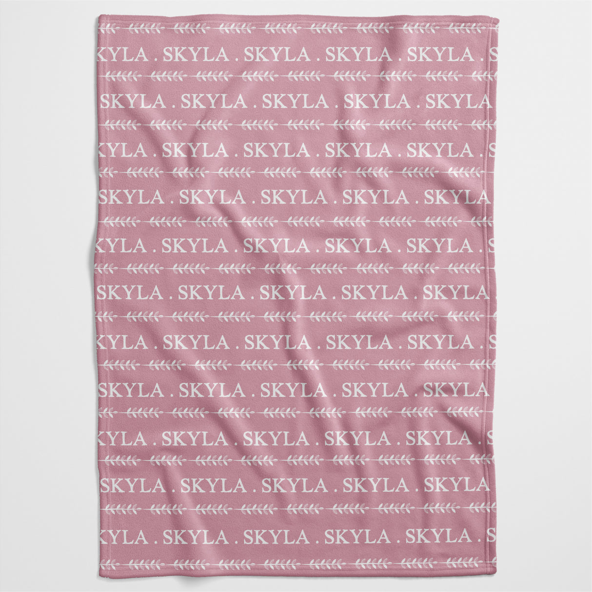 Leaves Name Personalised Blanket