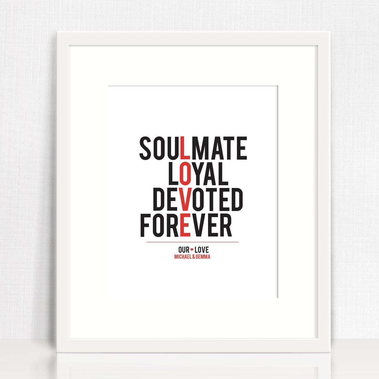 Love Typographic Print