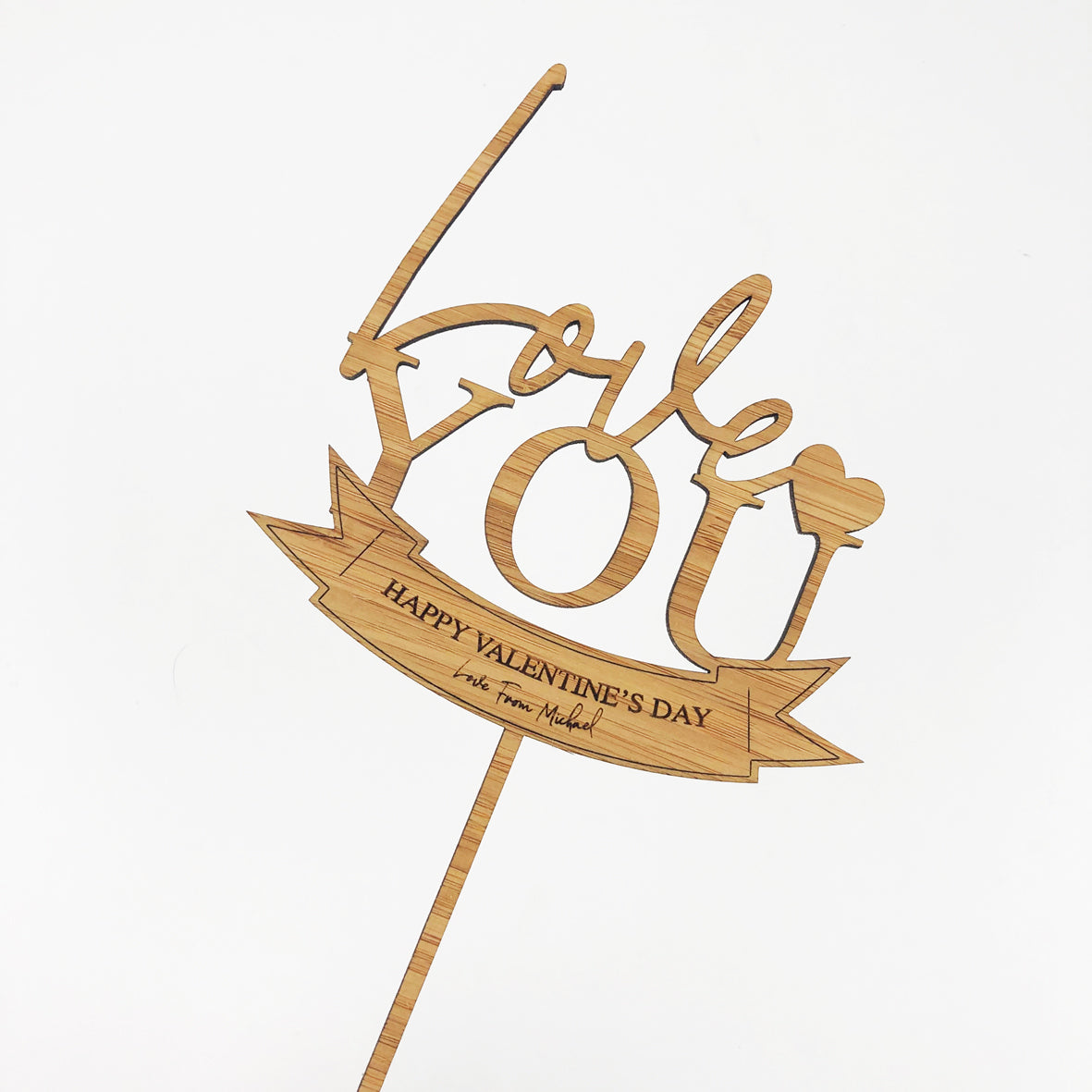 Love You Bamboo Planter Stick