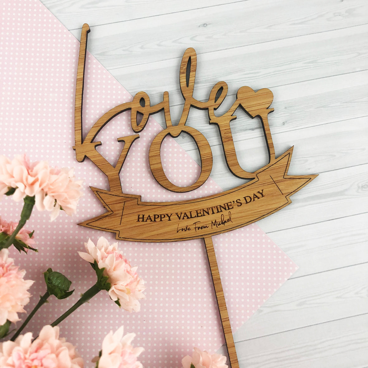 Love You Bamboo Planter Stick