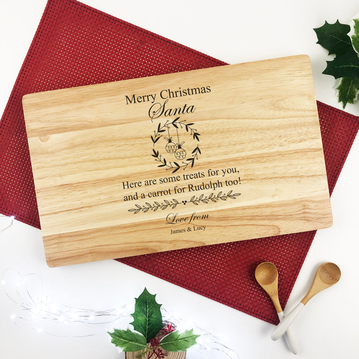 Personalised Santa Christmas Eve Serving Board