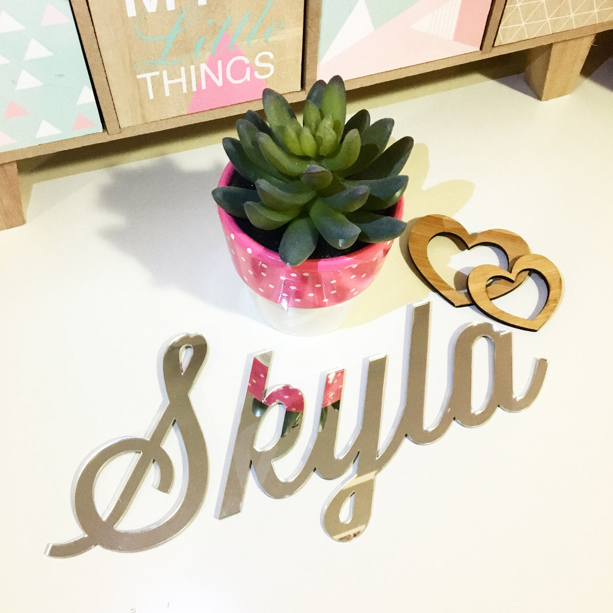 Personalised Acrylic Neat Script Names (various colours)