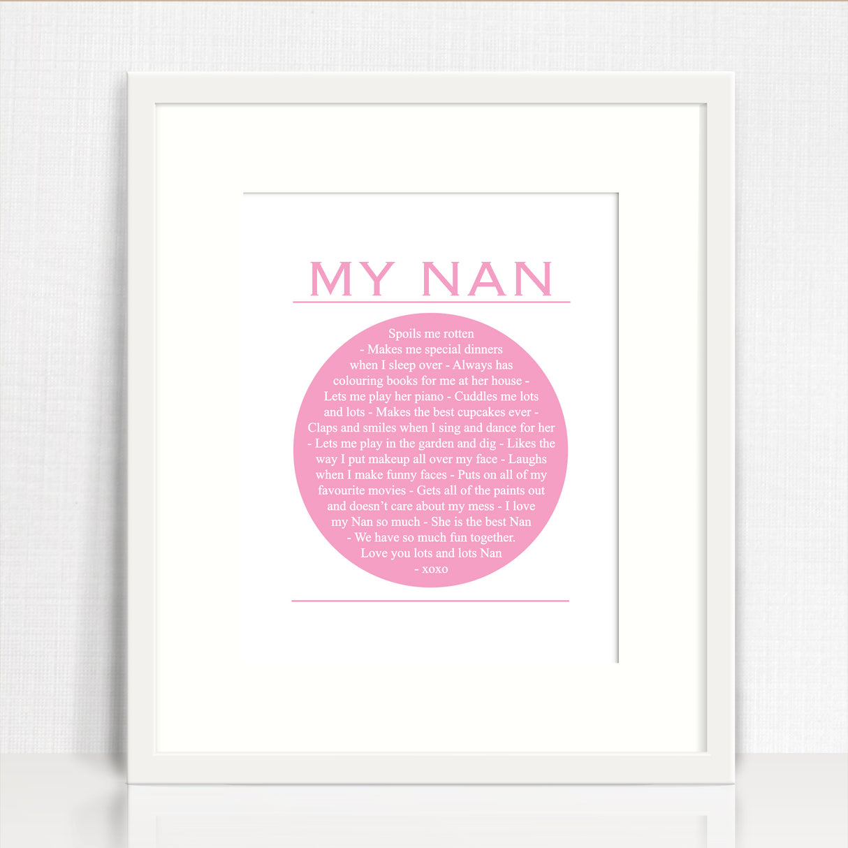 My Mum Personalised Print