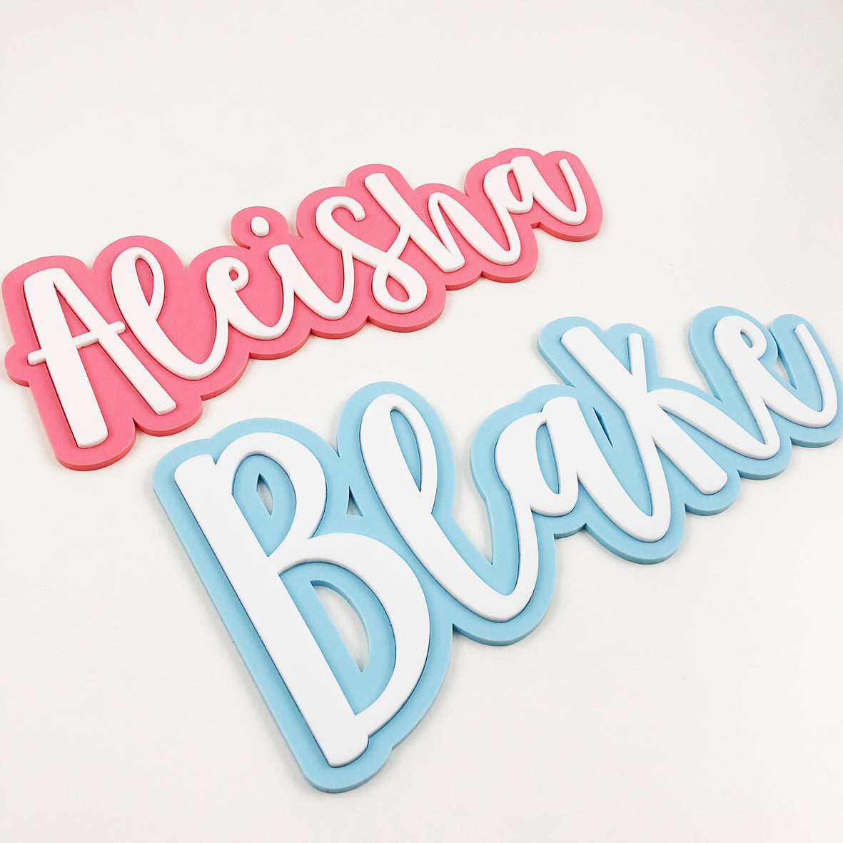 Double Layer Acrylic Name Plaque (2 sizes)