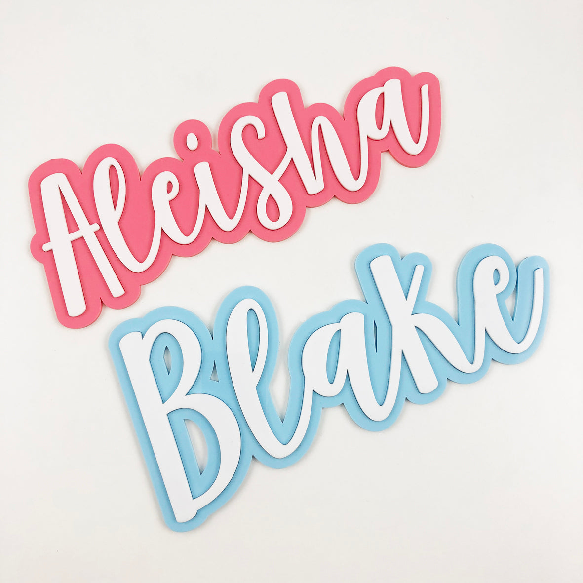 Double Layer Acrylic Name Plaque (2 sizes)