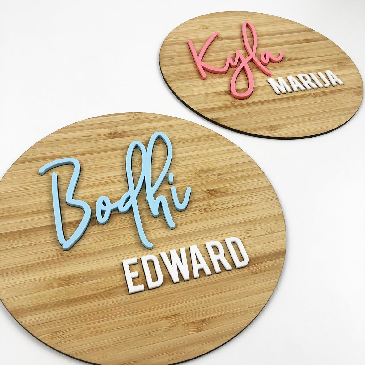 Pastel Script Name Plaque (various colours)