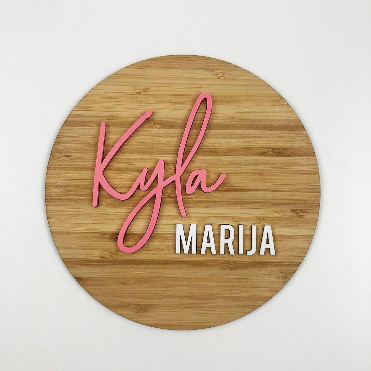 Pastel Script Name Plaque (various colours)