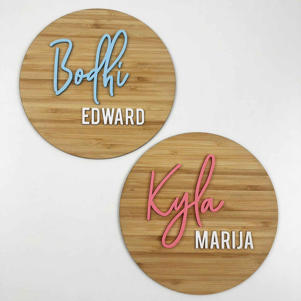 Pastel Script Name Plaque (various colours)