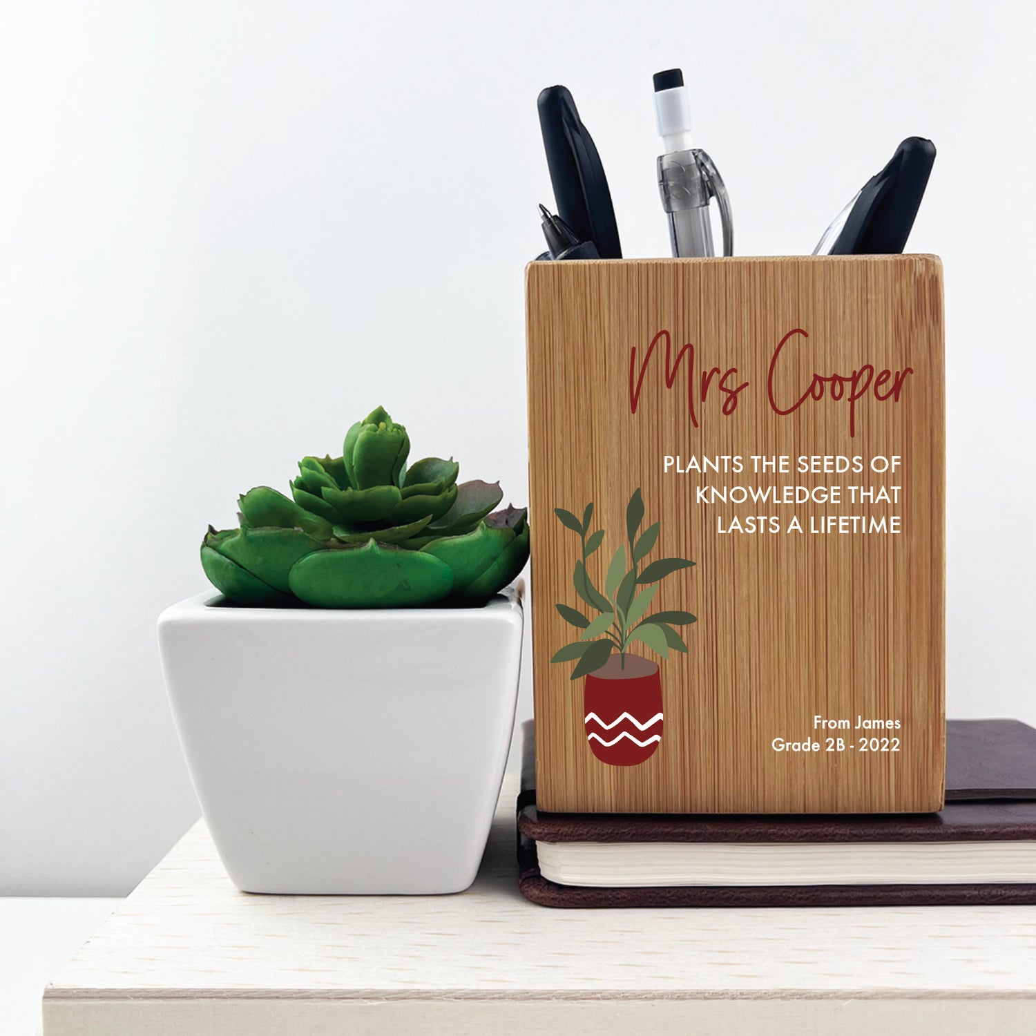 Pot Plant Personalised Pencil Pot