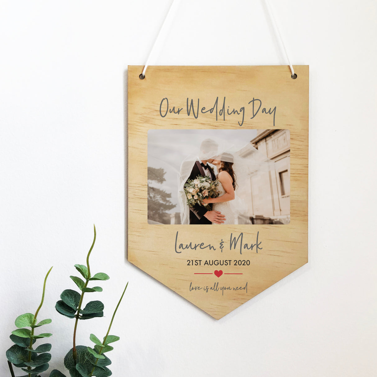 Happy Couple Printed Wall Plaque