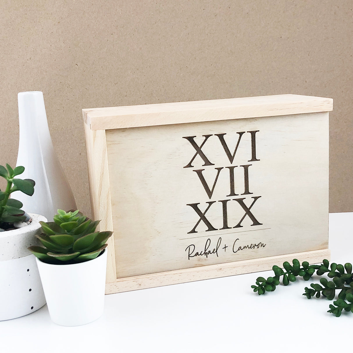 Roman Numerals Keepsake Box