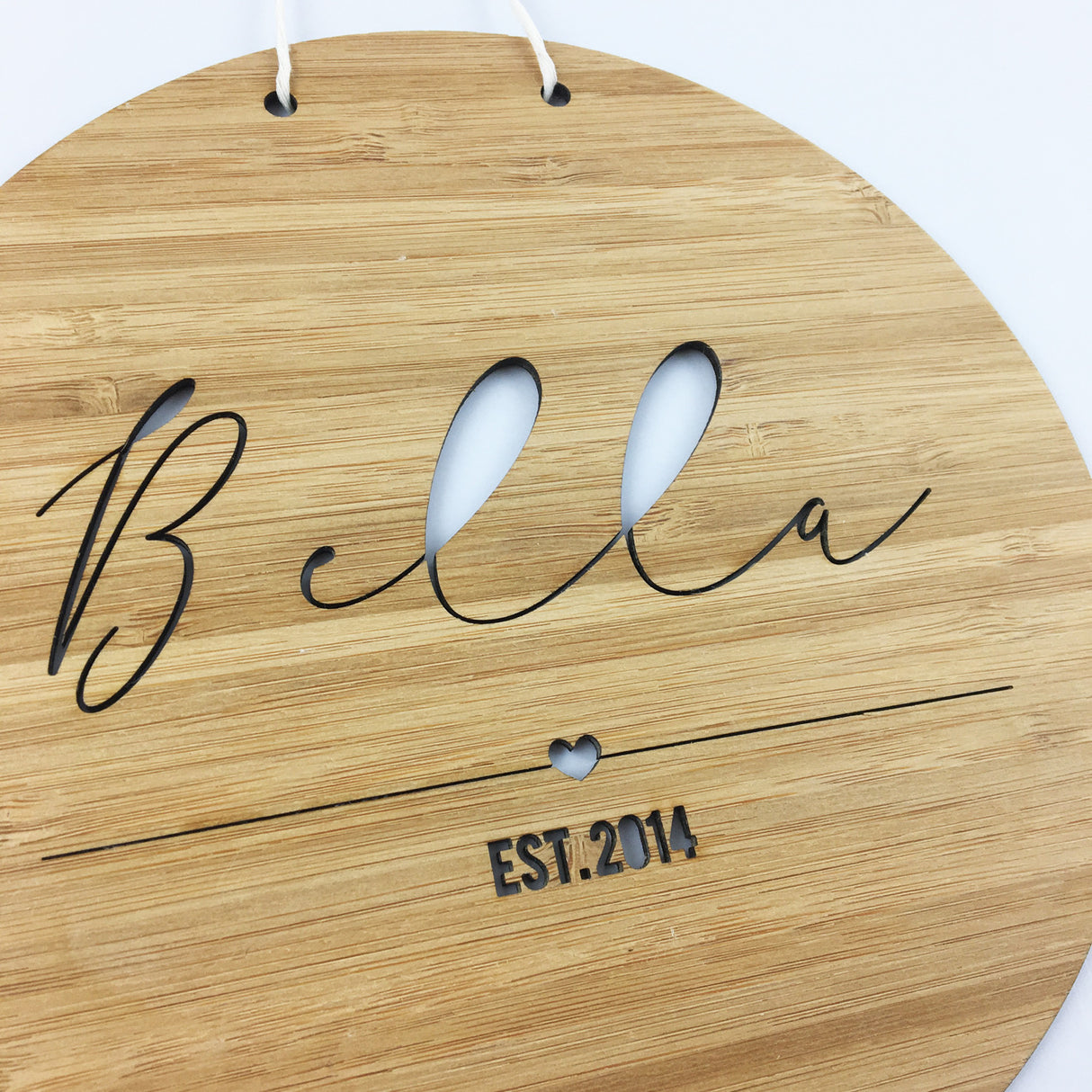 Round Name Plaque - girls