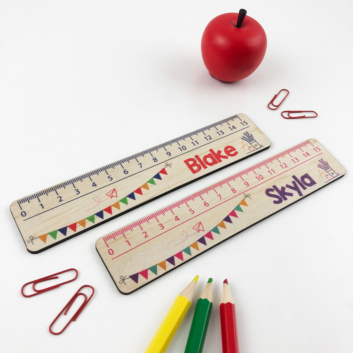 Personalised Bunting Ruler - Girls