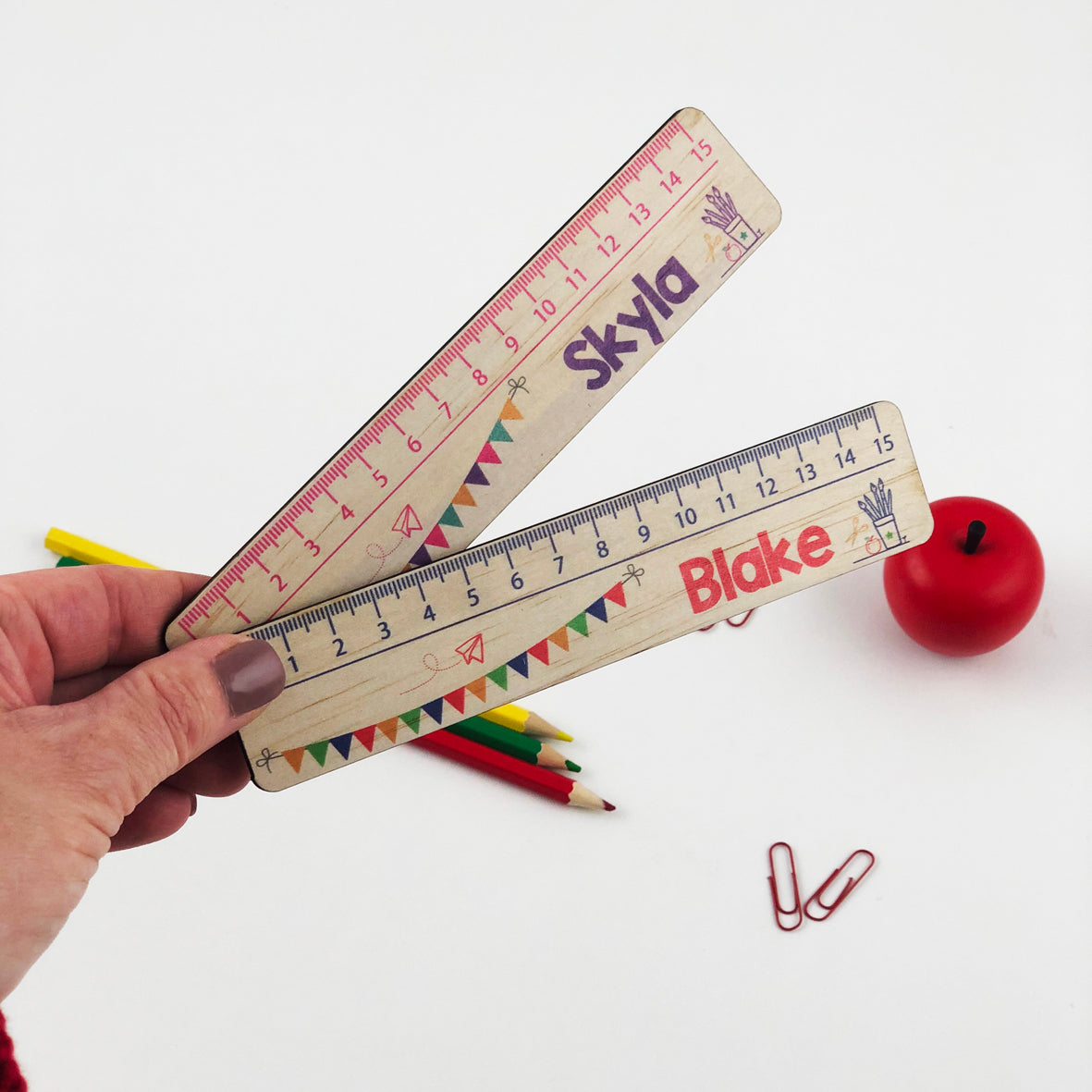 Personalised Bunting Ruler - Boys