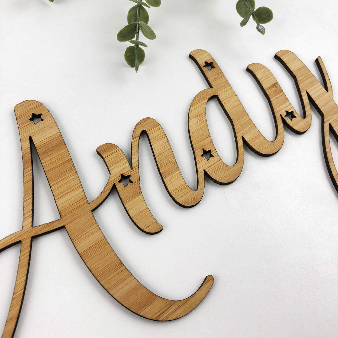 Cursive Name Plaque (with cut outs)