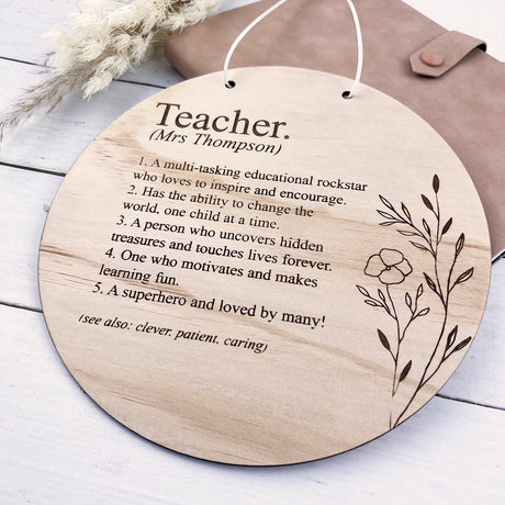 Teacher Dictionary Personalised Wall Plaque
