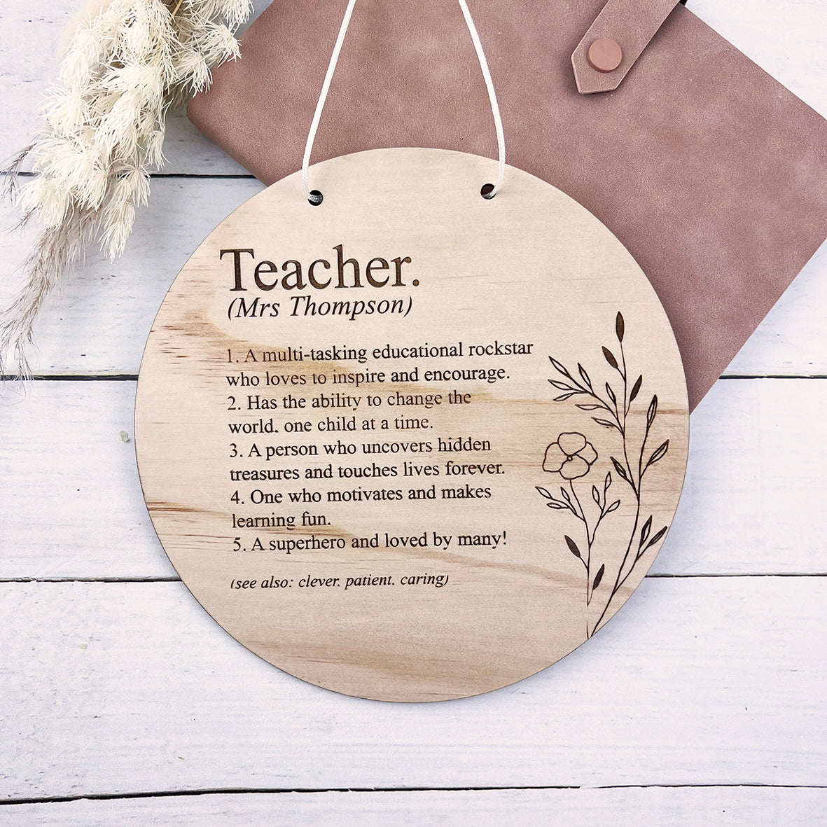 Teacher Dictionary Personalised Wall Plaque