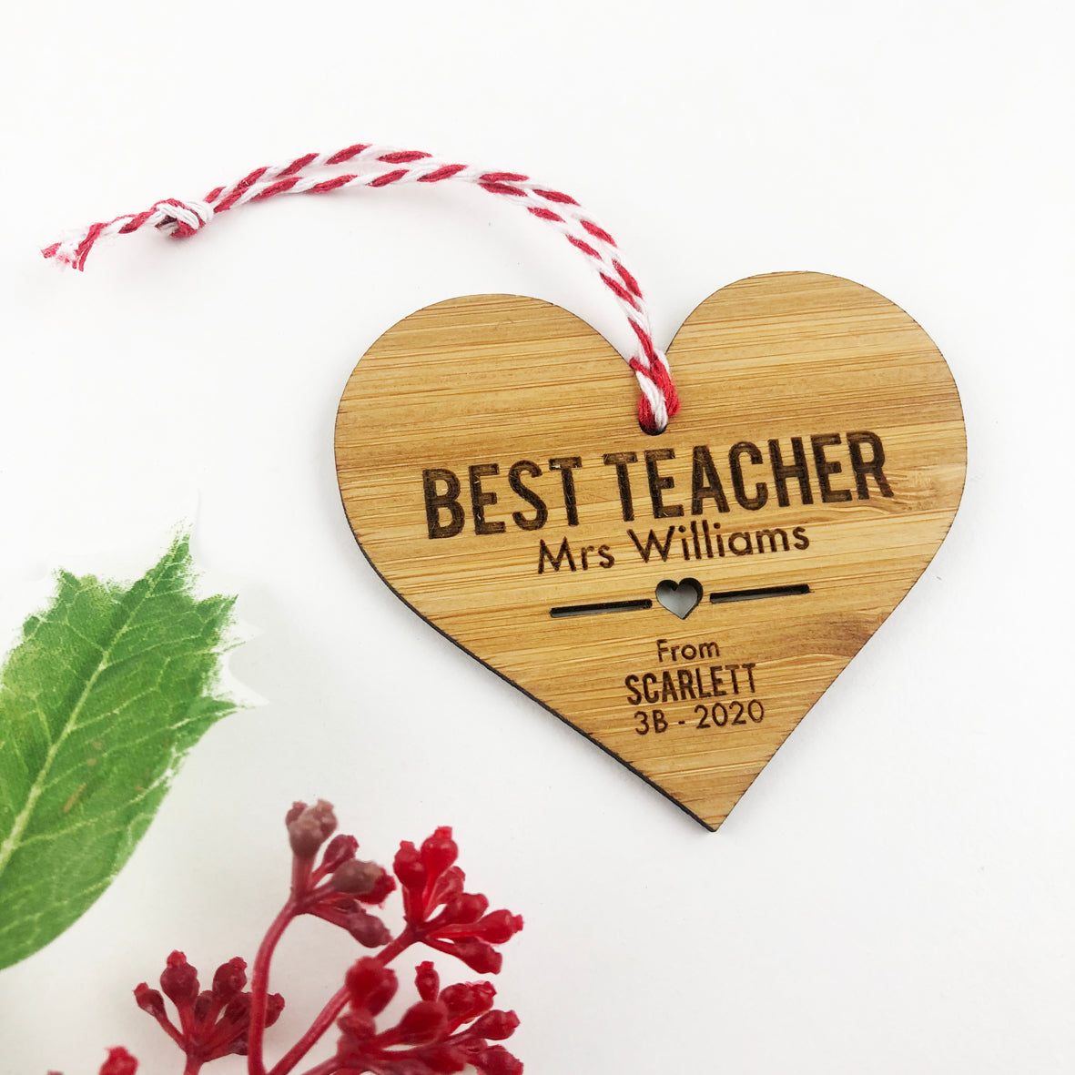 Best Teacher Bamboo Ornaments (3 Designs)