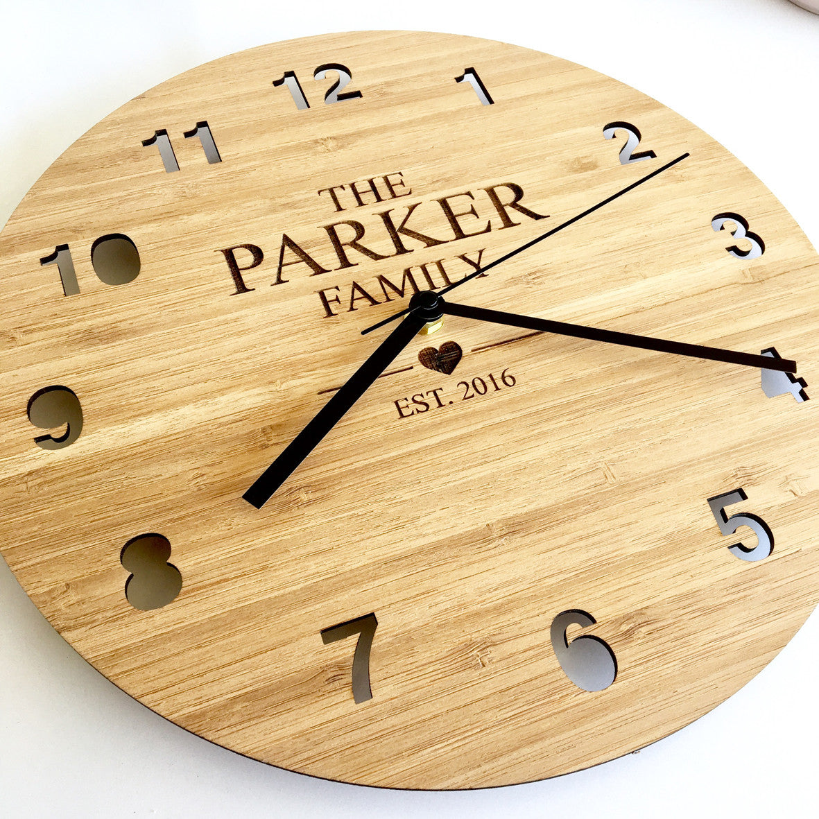 The Family Bamboo Wall Clock