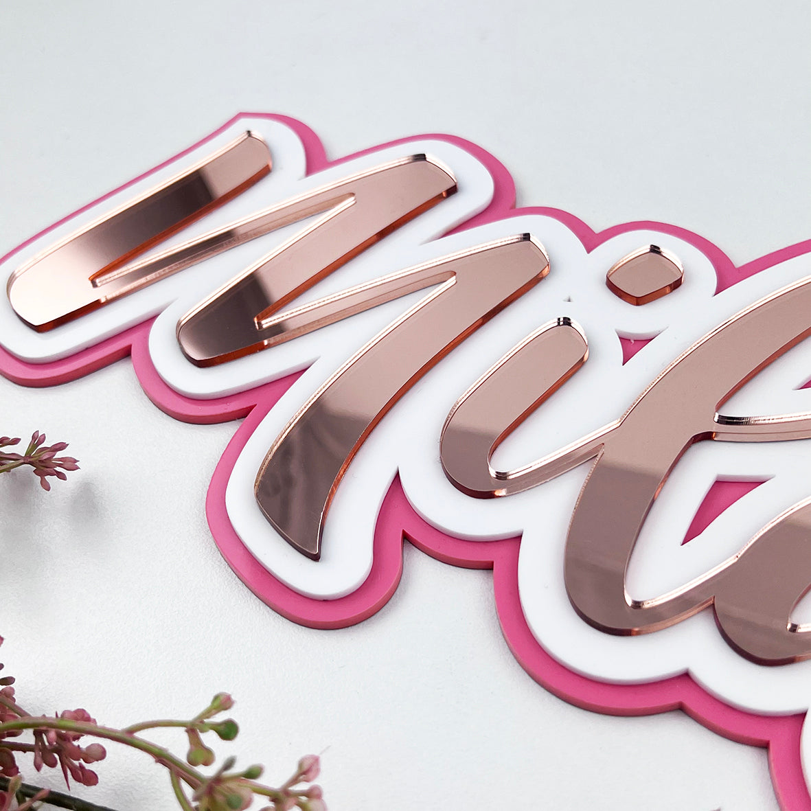 Triple Layer Acrylic Name Plaques (2 sizes)